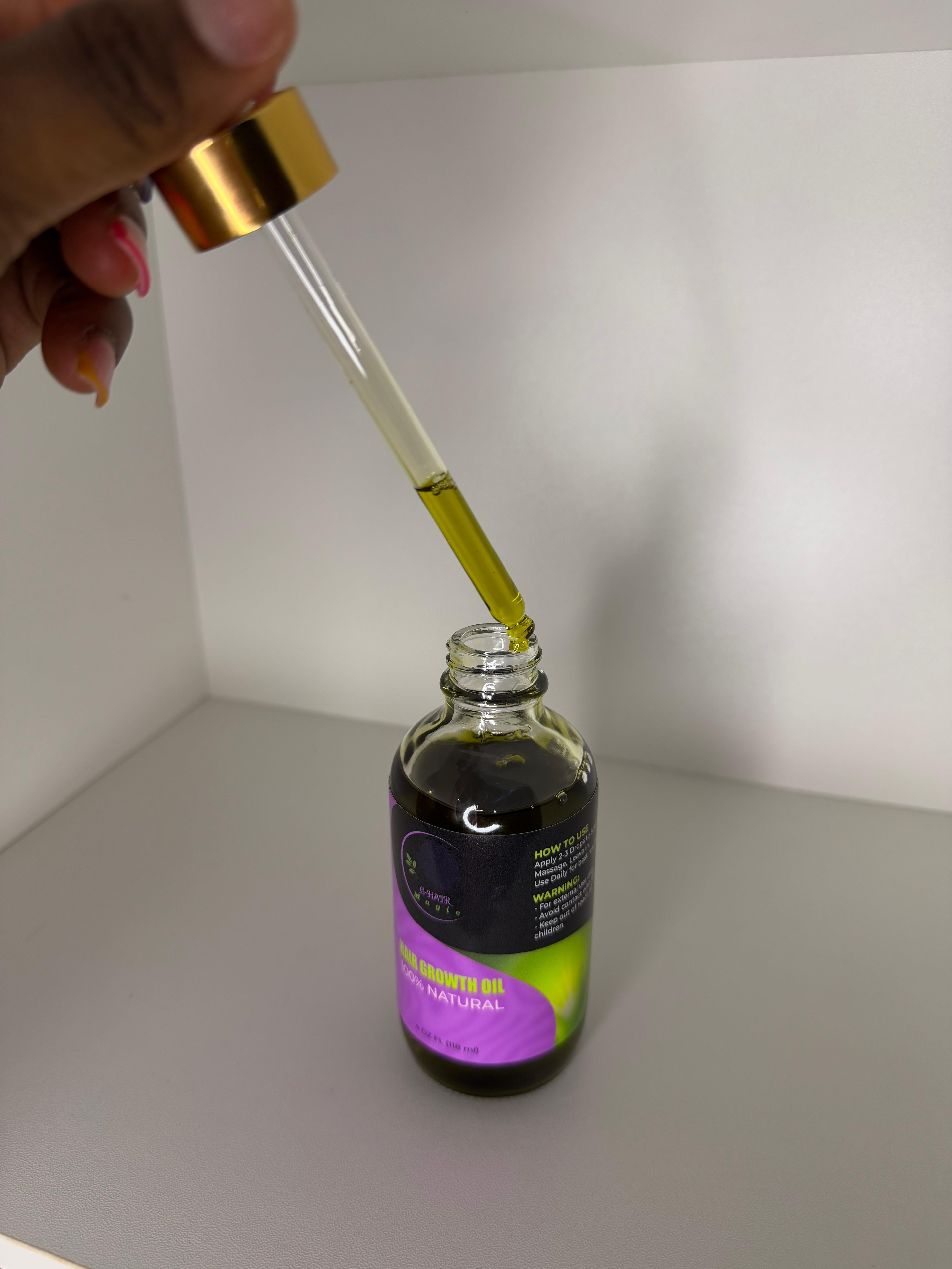 G Hair Magic Growth Bundle – 4oz Oil + Free 2oz oil + Satin Bonnet